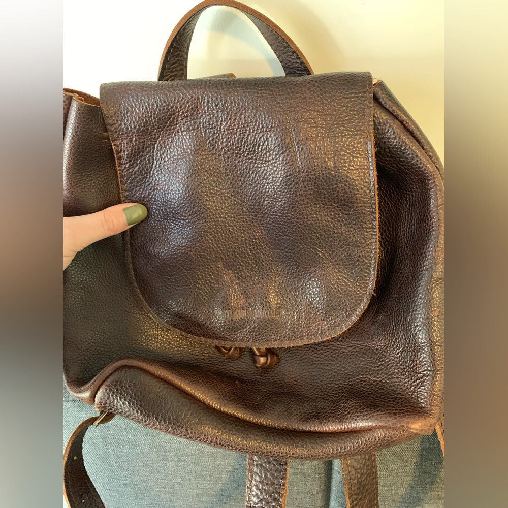 Portland Leather Goods bucket backpack coldbrew